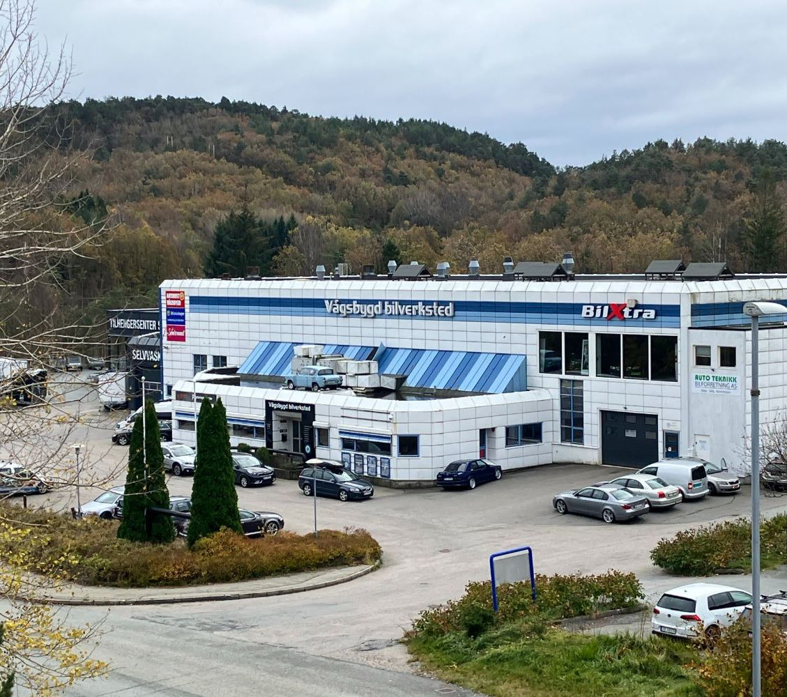 Verkstedet sett fra luften